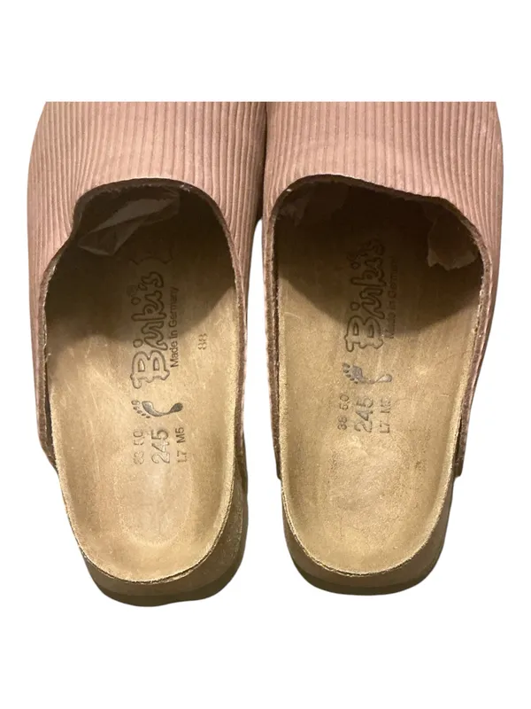 Birki’s by Birkenstock Ribbed Corduroy Suede Clogs Mules Taupe Brown | EU 38 US 7 - Image 4