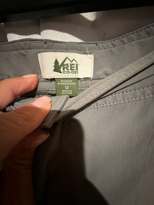 REI Co-op Convertible Pants Size 12 Gray Hiking Zip Off Cargo - Image 2