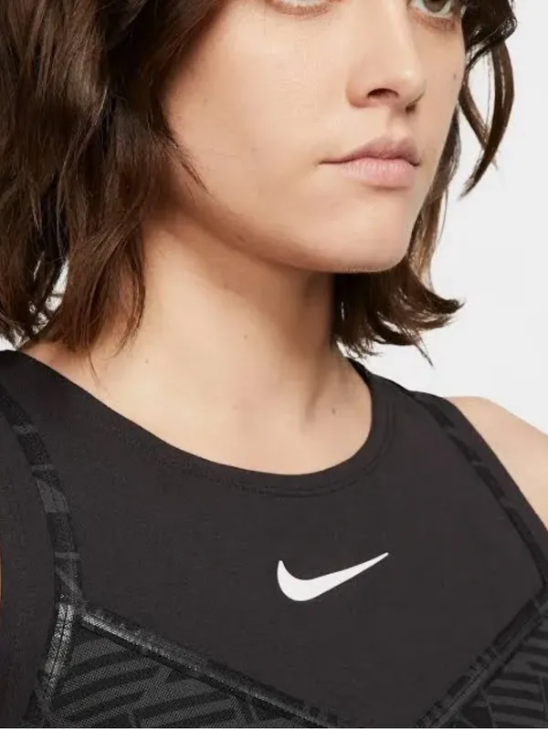 NIKE SPORTSWEAR Two-layer Black Indio Ruched Seam Dress, size Small, NWT - Image 3