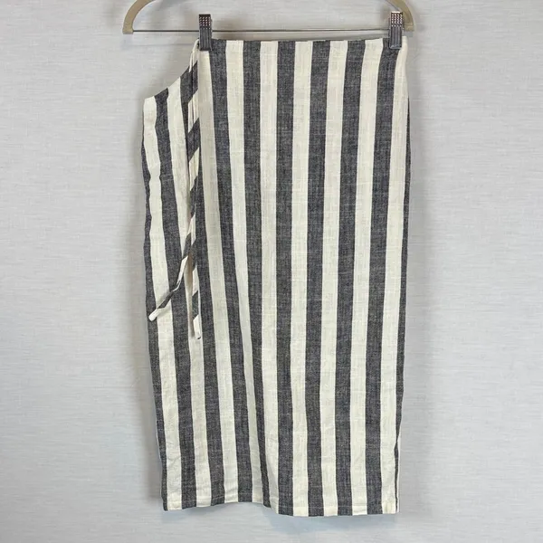 Lioness Fazio Linen Striped Midi Skirt - Image 7