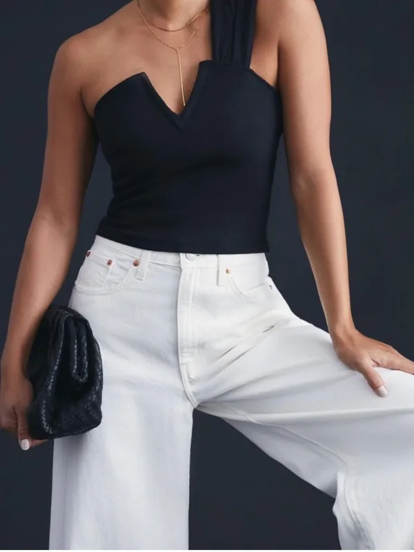 Maeve by Anthropologie Structured Asymmetrical Top size medium women’s - Image 9
