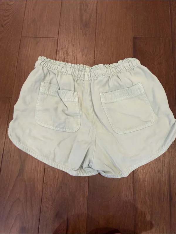 American Eagle Outfitters Women's Light Green Drawstring Shorts Small - C70-010 - Image 5