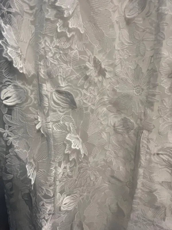Lulus White 3D Embroidered Floral Dress - Image 4