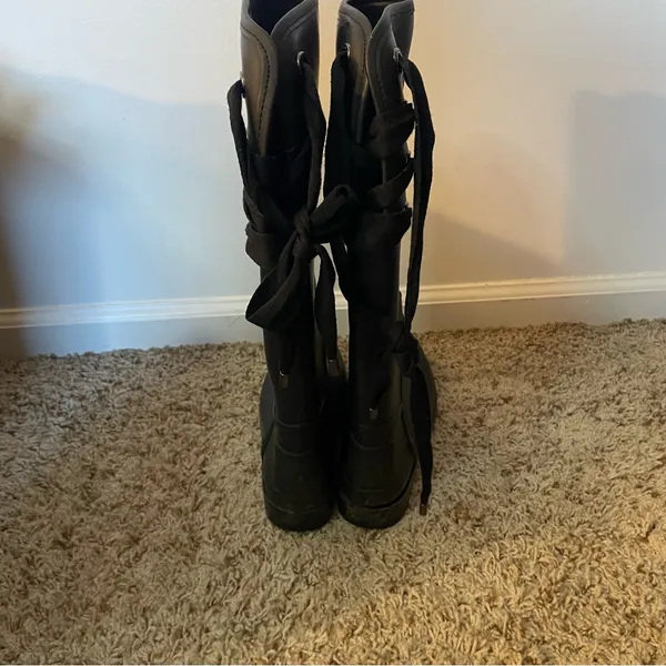 Coach Black Women's Knee-High Rain Boots size 8 flawed - Image 3