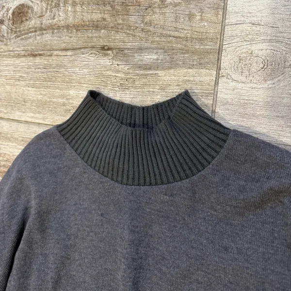 Grey Mock Neck “And Now This” Sweater Gray Size M - Image 4