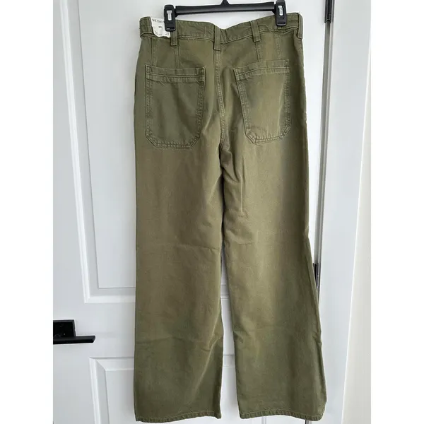 We The Free Palmer Wide Leg Jeans Free People Green NWT Size 28 - Image 6
