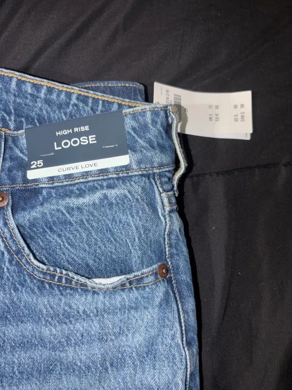 Abercrombie HIGH RISE LOOSE curve love size 25 - Image 3