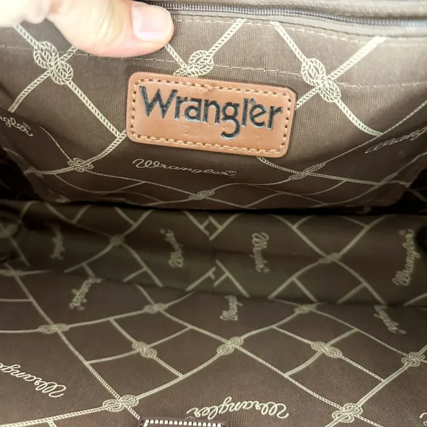 Wrangler Southwestern Dual Sided Wide Tote Bag Teal Western Boho Laptop - Image 9