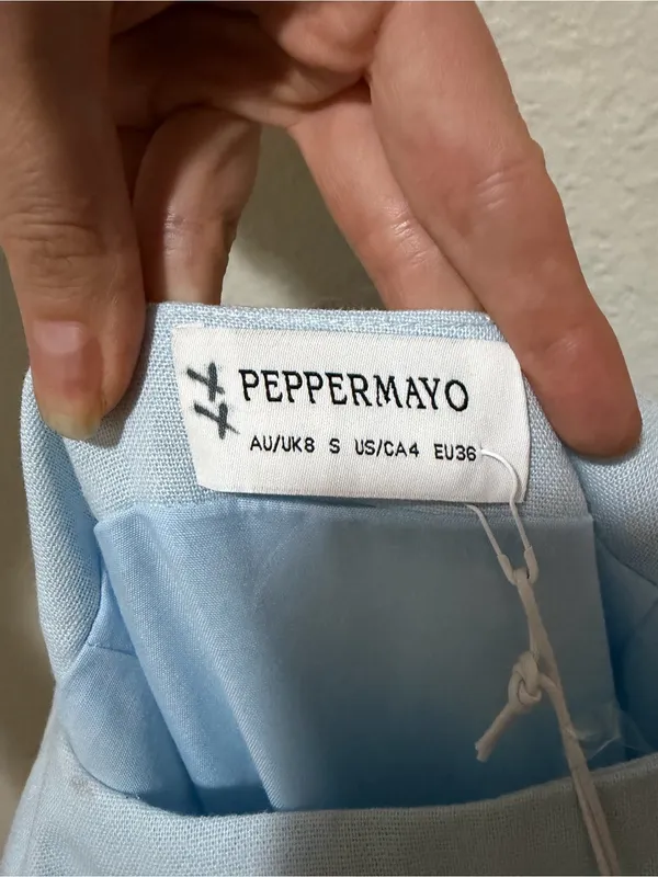 NWT Peppermayo Suzie Midi Linen Cotton Dress Size 4 Cottagecore Coquette - Image 5