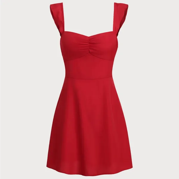 Rihoas Red Sweetheart Neck Slip Mini Dress - Image 5
