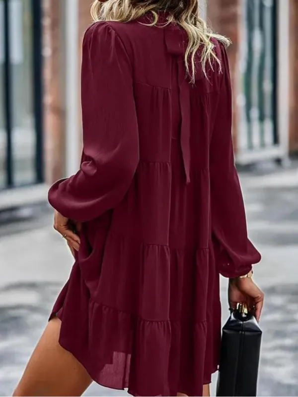 🎁 NWT Kirundo Red/Burgundy Baby Doll Dress - Image 5
