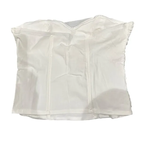 Corset Top with Flower Embellishment in White, Size L​ - Image 3