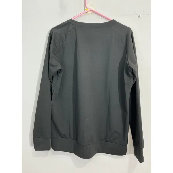 womans large black halloween Theme Pullover Sweatshirt - Image 2