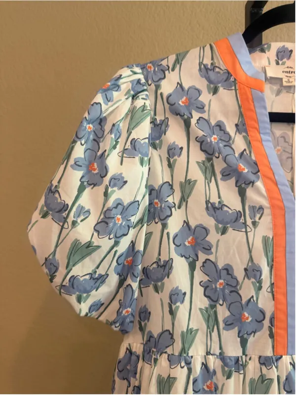 Entro Puff Sleeve Babydoll Dress Size S - Image 3