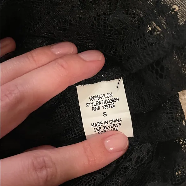 Honey punch black lace dress size small #128 - Image 5