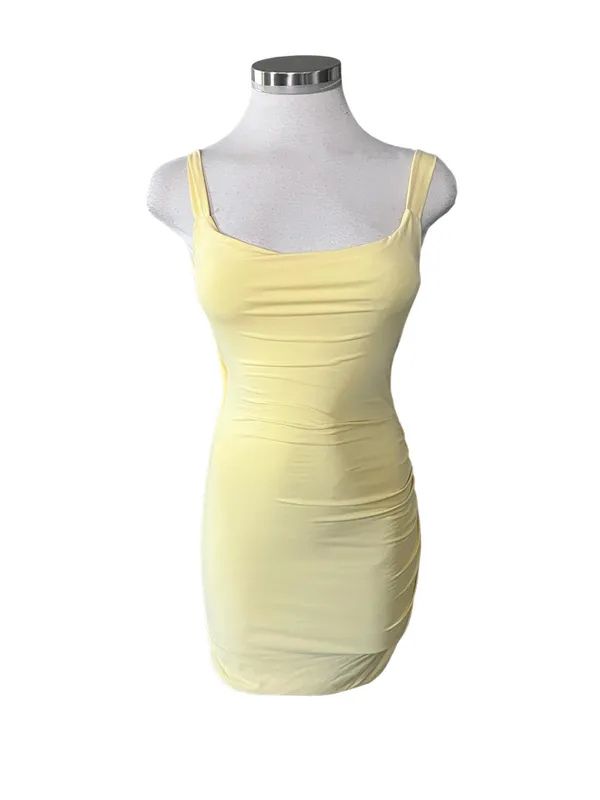 PRINCESS POLLY Kassanda Mini Dress Yellow Size 4 - Image 2