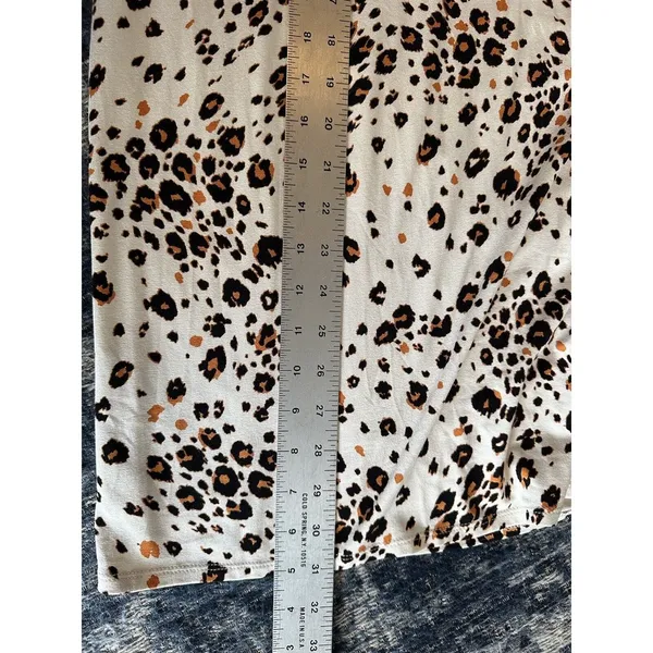 Chico's Touch of Cool Animal Print Wedge Tunic Size 2 Large Stretchy - Image 8