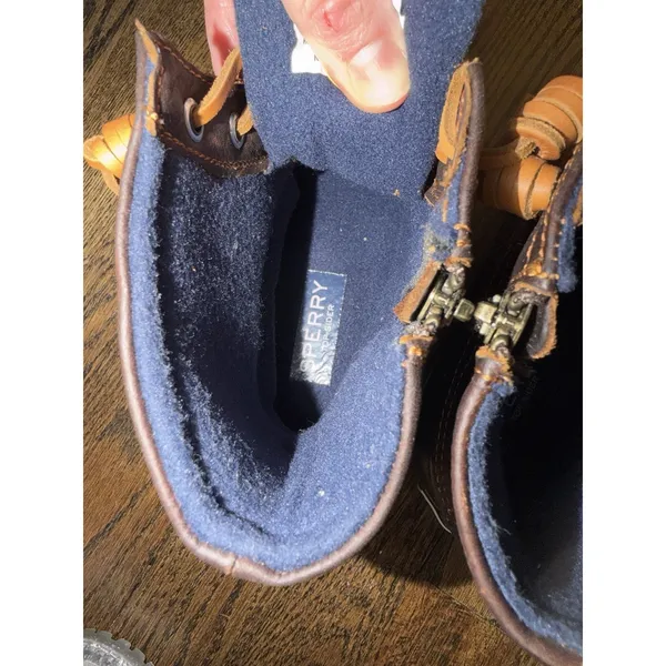 Sperry Women's Saltwater Duck Boot, Tan/Navy, Size 5 US NWT - Image 12