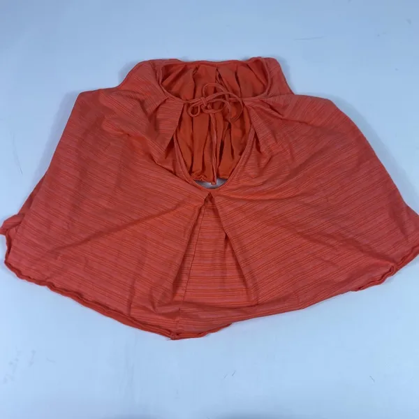 Free People Tank Top Womens Small‎ Orange Striped High Low Flowy Halter Boho - Image 9