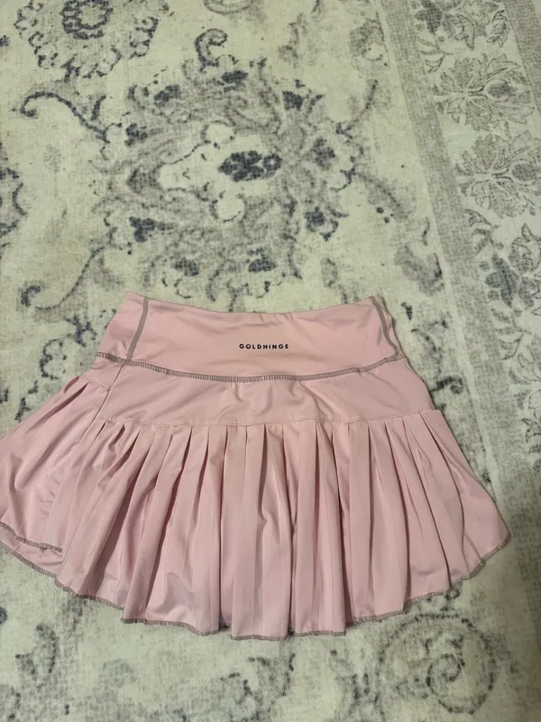 Gold Hinge Pleated Skirt - Image 2