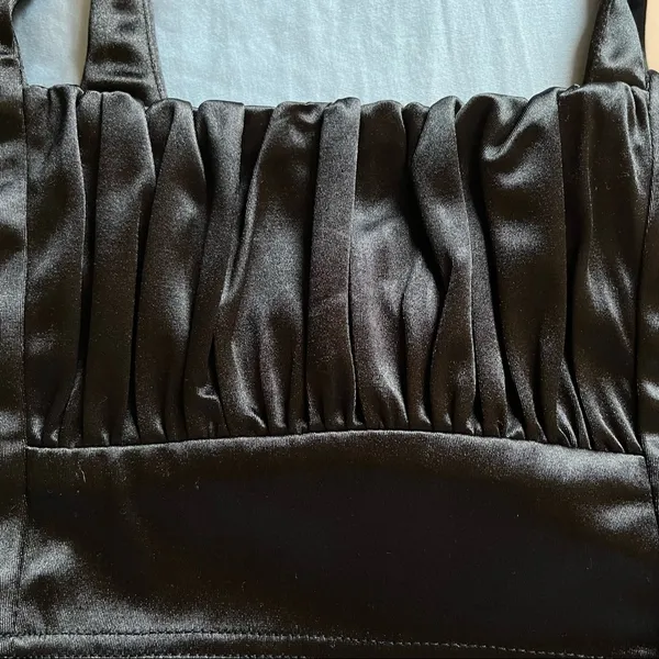 Adika Slick Satin Finish Crop Top - Image 9