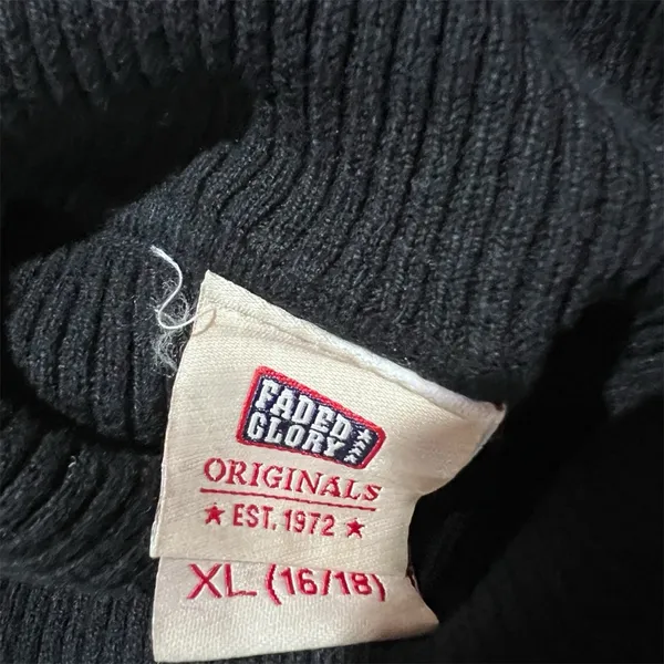 Faded Glory Black Women's Cowl Neck Sweater #352 - Image 3