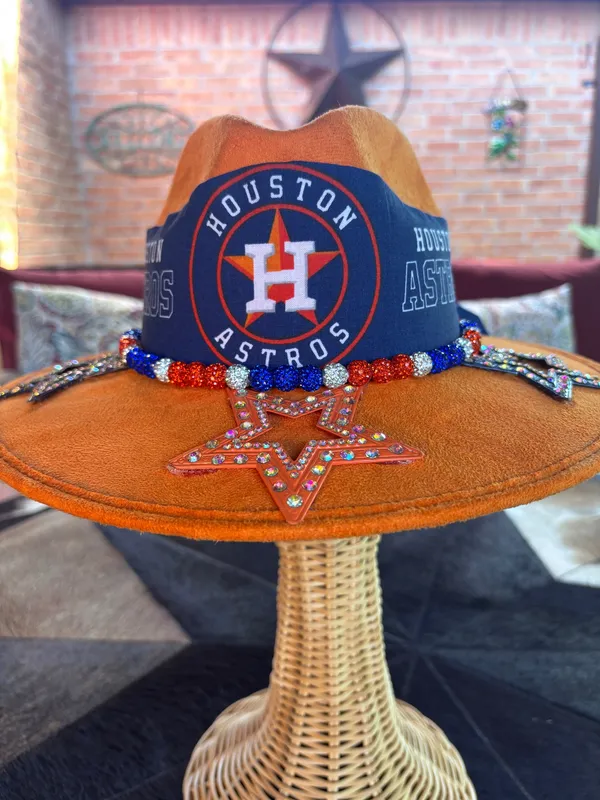 Houston Astros Bling Felt Hat-Custom made - Image 4