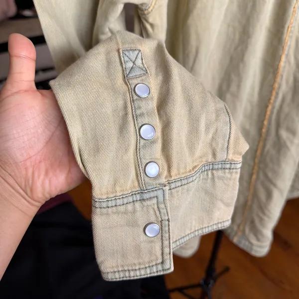 We the Free Westward Bound Shirt Bleached And Tinted Size‎ XL Free People Rust - Image 12