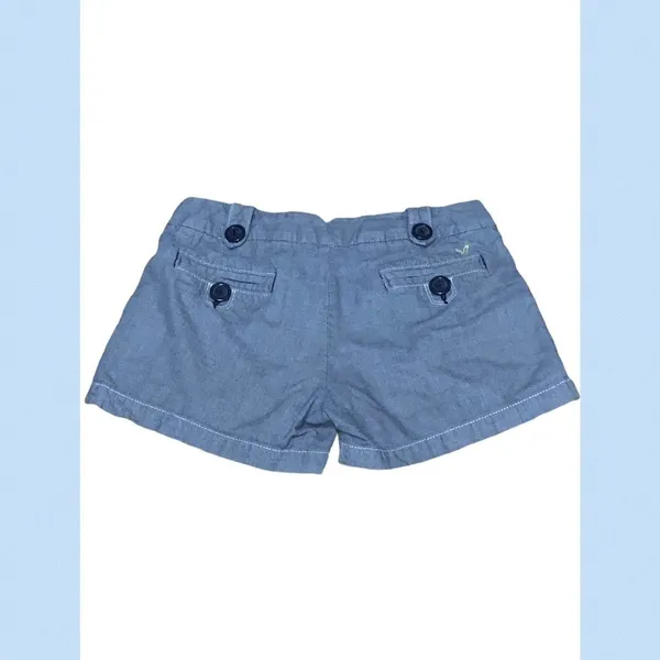 American Eagle Blue Cotton Mid Rise Shorts Size 2 - Image 14