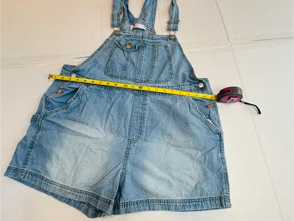 No Boundaries Light Blue Denim Short Overalls for Women - Image 5