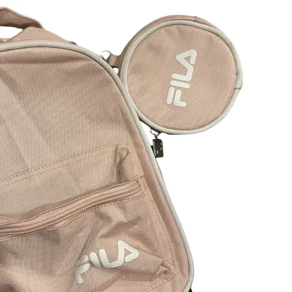 FILA Mini Backpack Light Pink 2 Piece Set Pouch Sporty Athletic Y2K 80s Handbags - Image 3