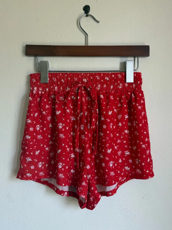 Tiger Mist Red Floral Shorts - Image 2