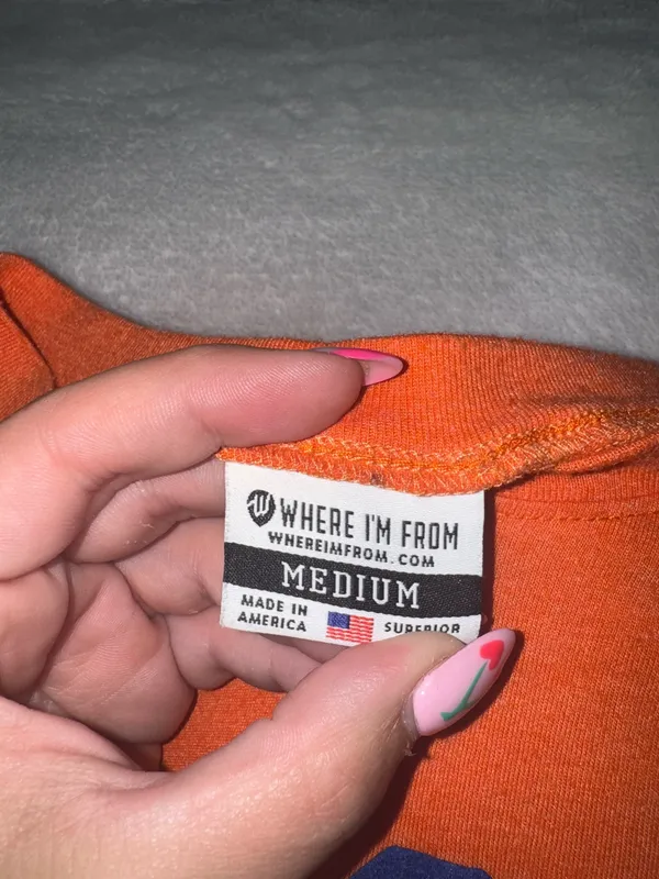 Houston Texas crop tee Orange Size M - Image 3