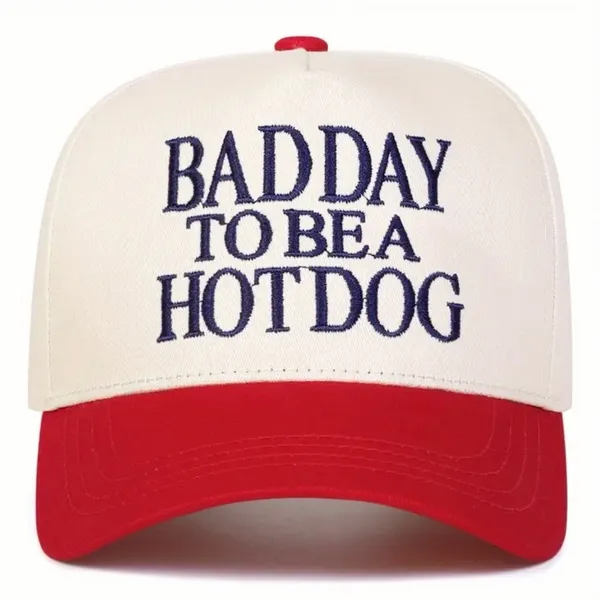 Bad Day To Be A Hot Dog Hat Funny Embroidered NWT BBQ Cookout Party SnapBack - Image 2