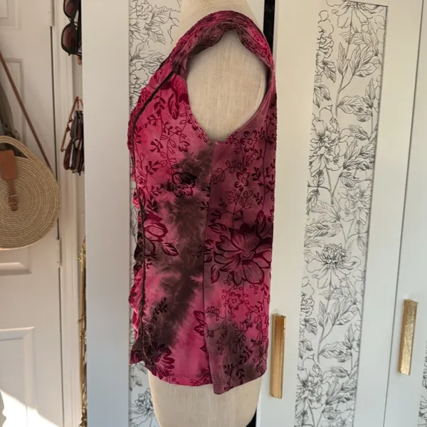 Cato Y2k vintage velvet burnout touched blouse - Image 8