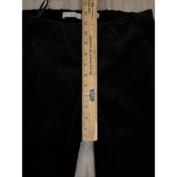 VINCE‎ Black Slim Pants Women S Stretch Pull On Career Minimalist Chic Velour - Image 6