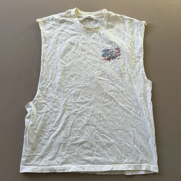 Reel Life Art Patriotic Fishing Muscle Tee - Image 2
