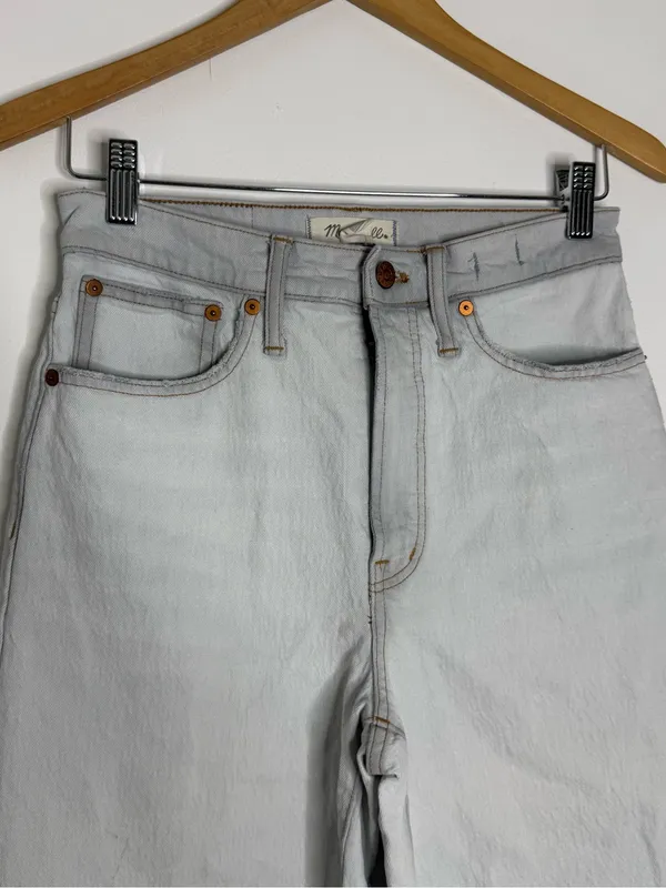 Madewell Perfect Vintage Wide Leg Crop Jeans Edmunds Wash Size 26 ND537 - Image 8