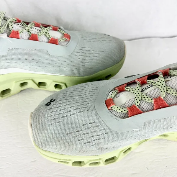On Running Womens Cloudmonster Running Sneakers Size 8.5 Glacier Grey Meadow - Image 7