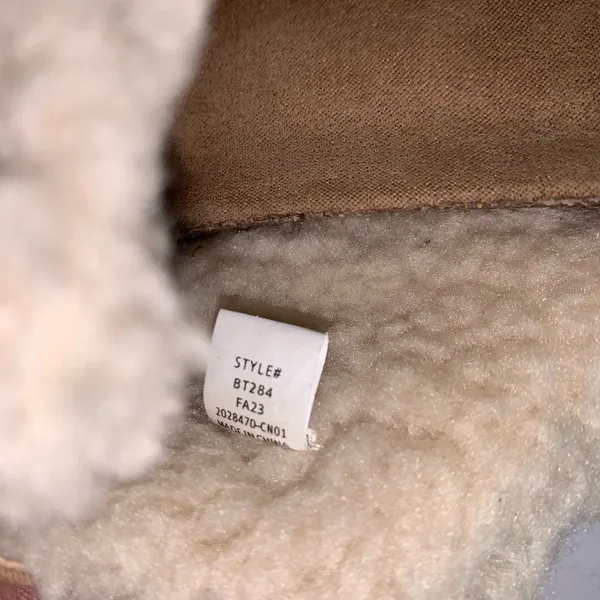J. Crew Sherpa Buckle Clog Slippers in Tan/Cream, Women’s Size 8 - Image 8