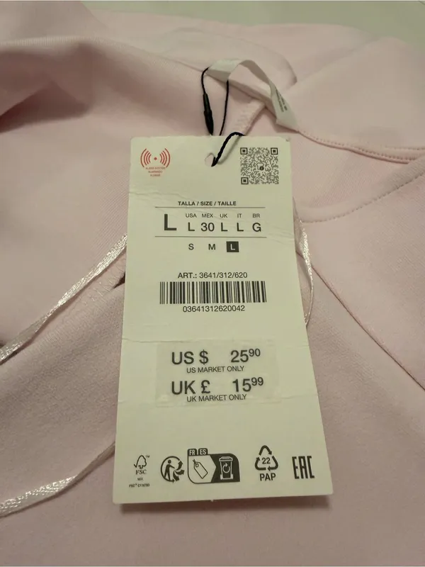 Zara Light Pink A-Line Mini Top - Image 4
