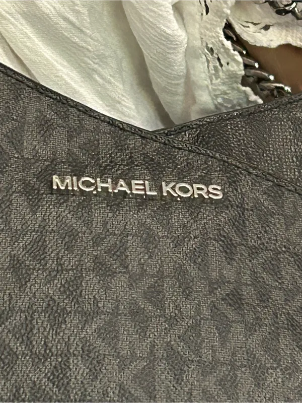 Michael Kors Black Monogram Tote Shoulder Bag - Image 5
