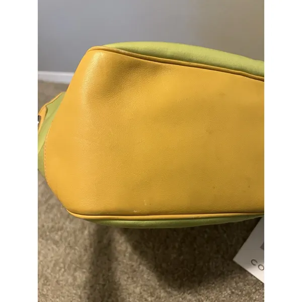 Coach Vintage Garden Tote Green Apple/ Yellow-6734 Coach Cards Included - Image 12