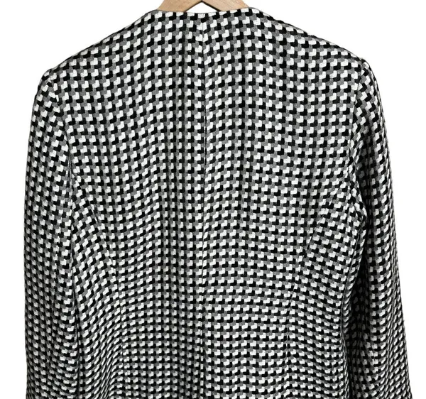 Liz Baker I Vintage 80s Black & White Houndstooth Skirt Suit Set Separates - Image 6