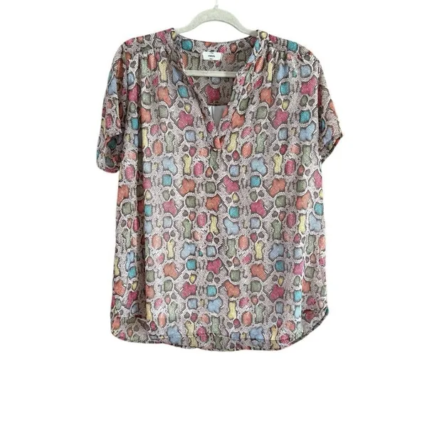 Entro V Neck Blouse Short Sleeve Medium - Image 2