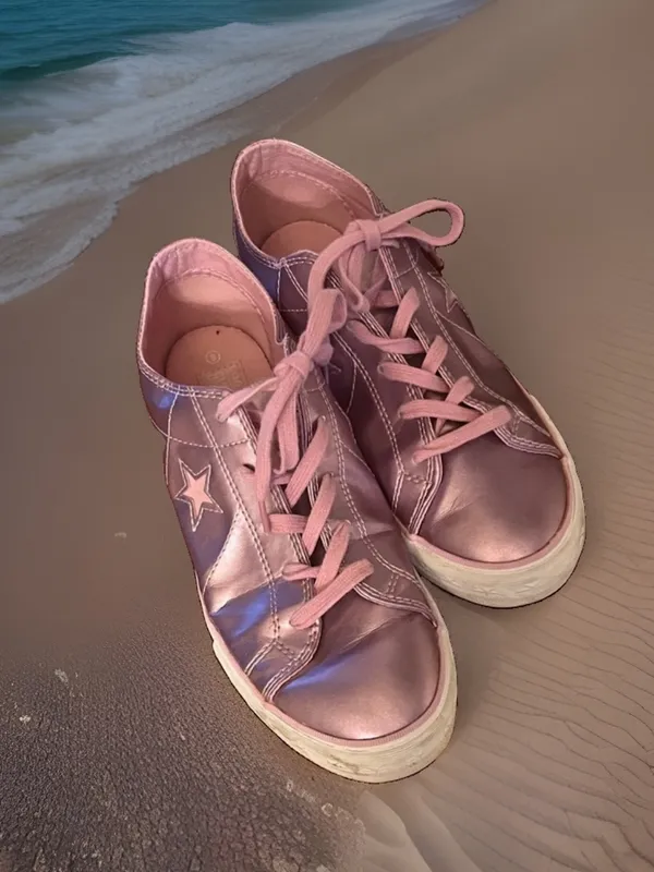 Converse One Star Metallic Pink Low Top Sneakers Women’s 6 - Image 6