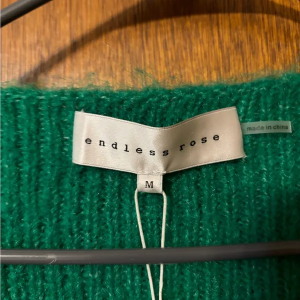Endless Rose Emerald V-Neck Sweater - Image 3