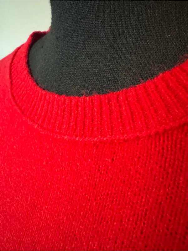 wild fable Bright Red Cropped Crewneck Sweater - Image 6