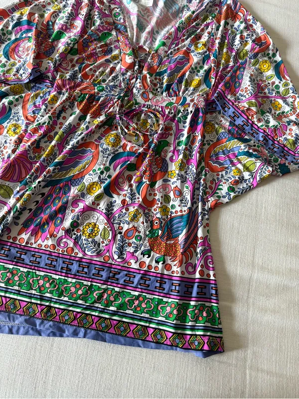 Trina Turk Jungle Beach Resort Swim Cover-Up Dress, size 4 - Image 5