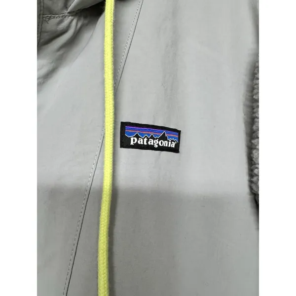 Patagonia Shelled Retro-X Pullover Hooded Salt Grey Gray Heather Women's Size XL - Image 10